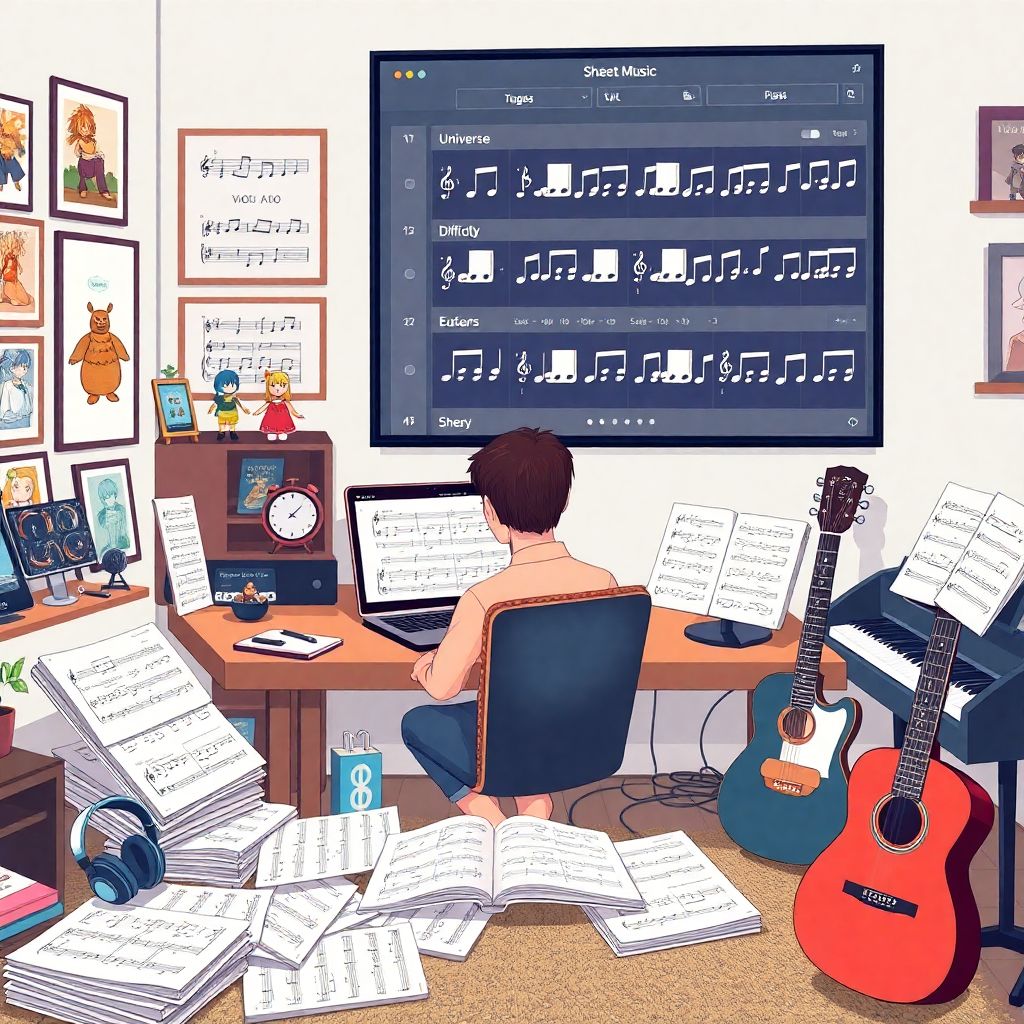 Партитуры и нотная база популярных фанатских песен для музыкантов онлайн