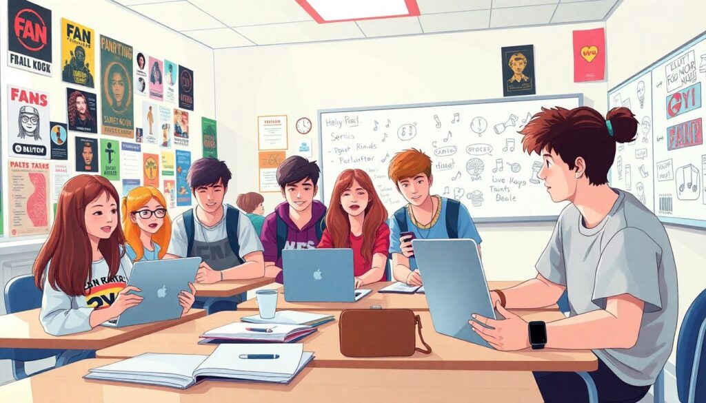 Идеи для школьных проектов о фанатской музыке - иллюстрация