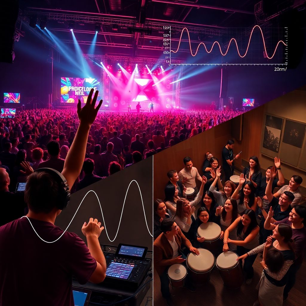 Психология толпы и музыкальная координация: как музыка управляет массами