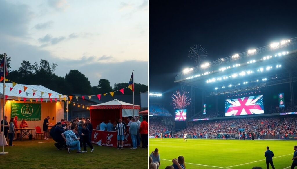 Музыкальные конкурсы среди болельщиков - иллюстрация