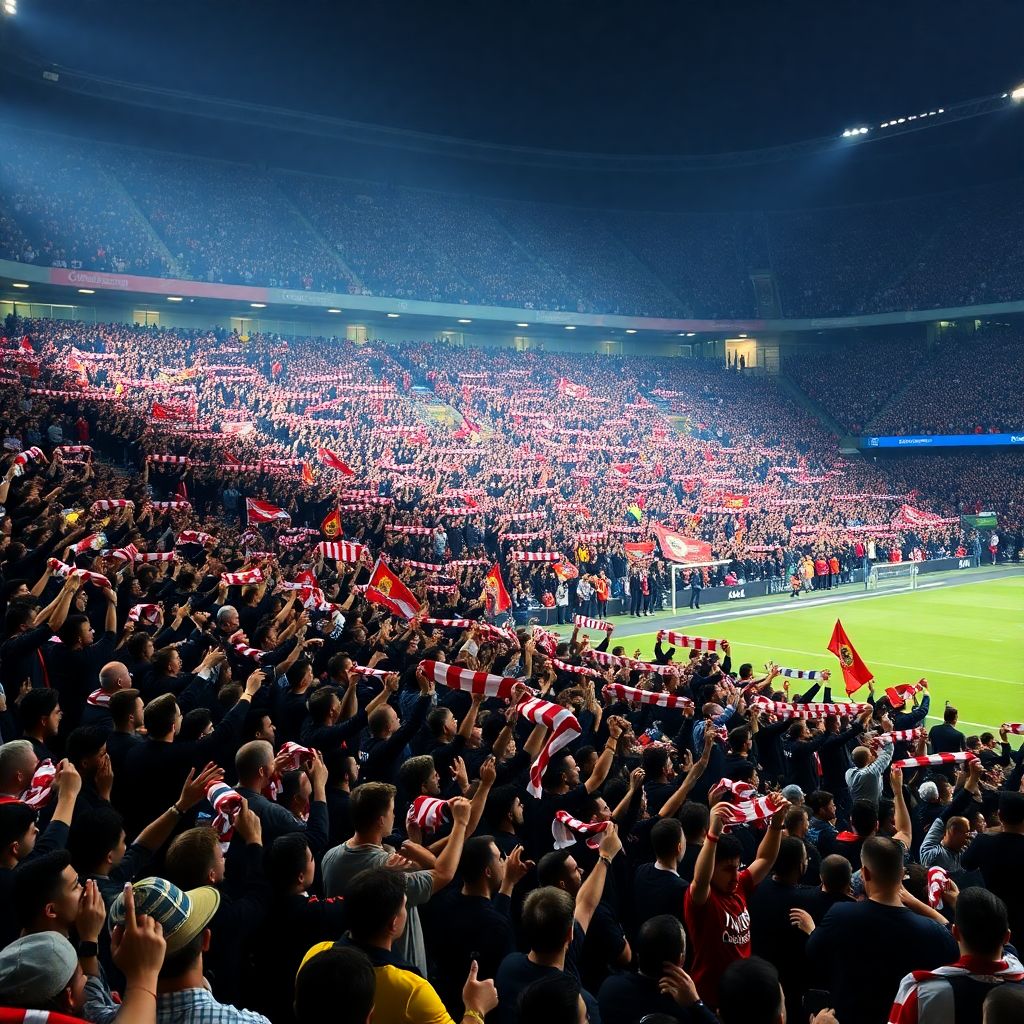 Перформансы на трибунах: синхронность песен и движений фанатов