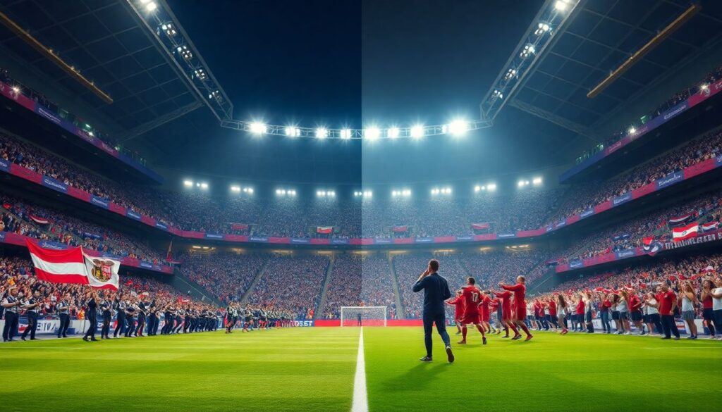 Гимны и миграция болельщиков между странами - иллюстрация