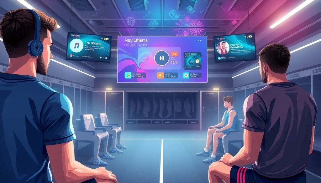 Музыка для разминки и тренировок перед матчем - иллюстрация