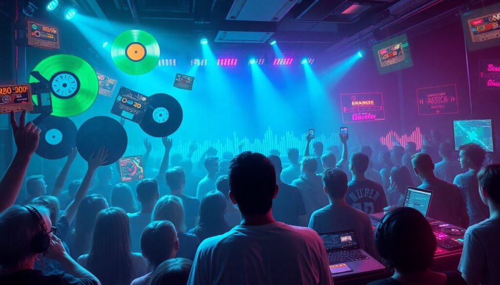 Электронные ремиксы и обновления легендарных песен - иллюстрация