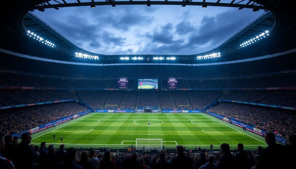 Как центральный стадион задает стиль музыкального оформления - иллюстрация