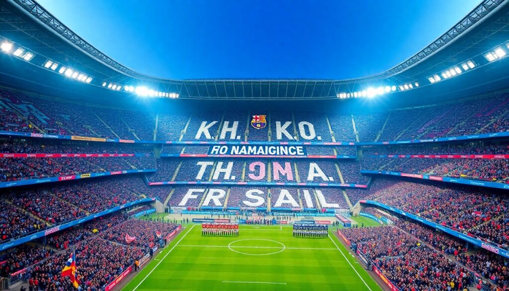 Синхронный танец и песня: хореография на трибунах - иллюстрация