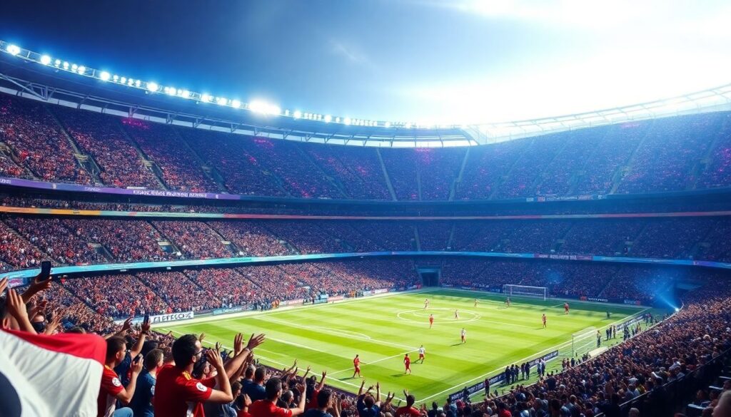 Синхронный танец и песня: хореография на трибунах - иллюстрация