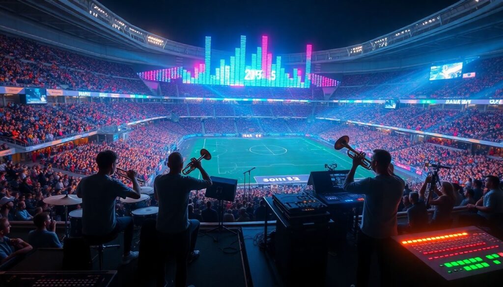 Музыкальные битвы на трибунах: состязания групп - иллюстрация