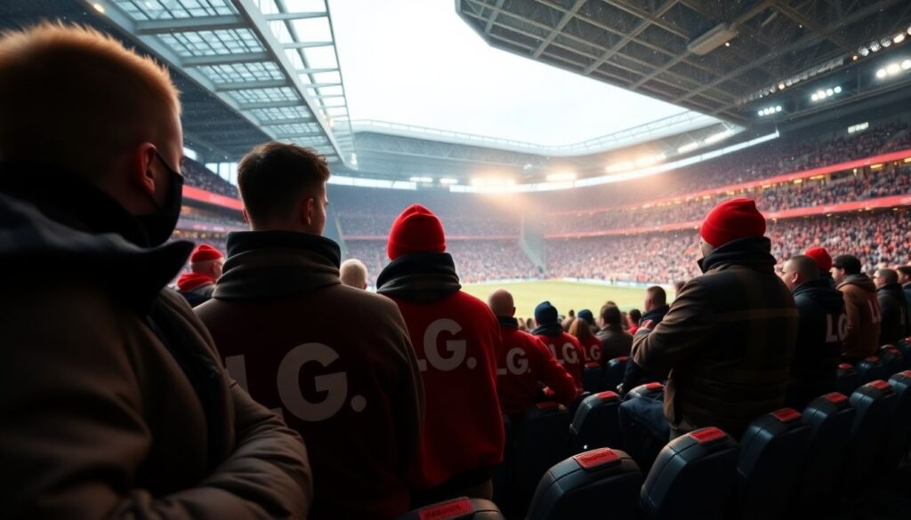 Как фанаты поддерживают команды в холодную погоду - иллюстрация