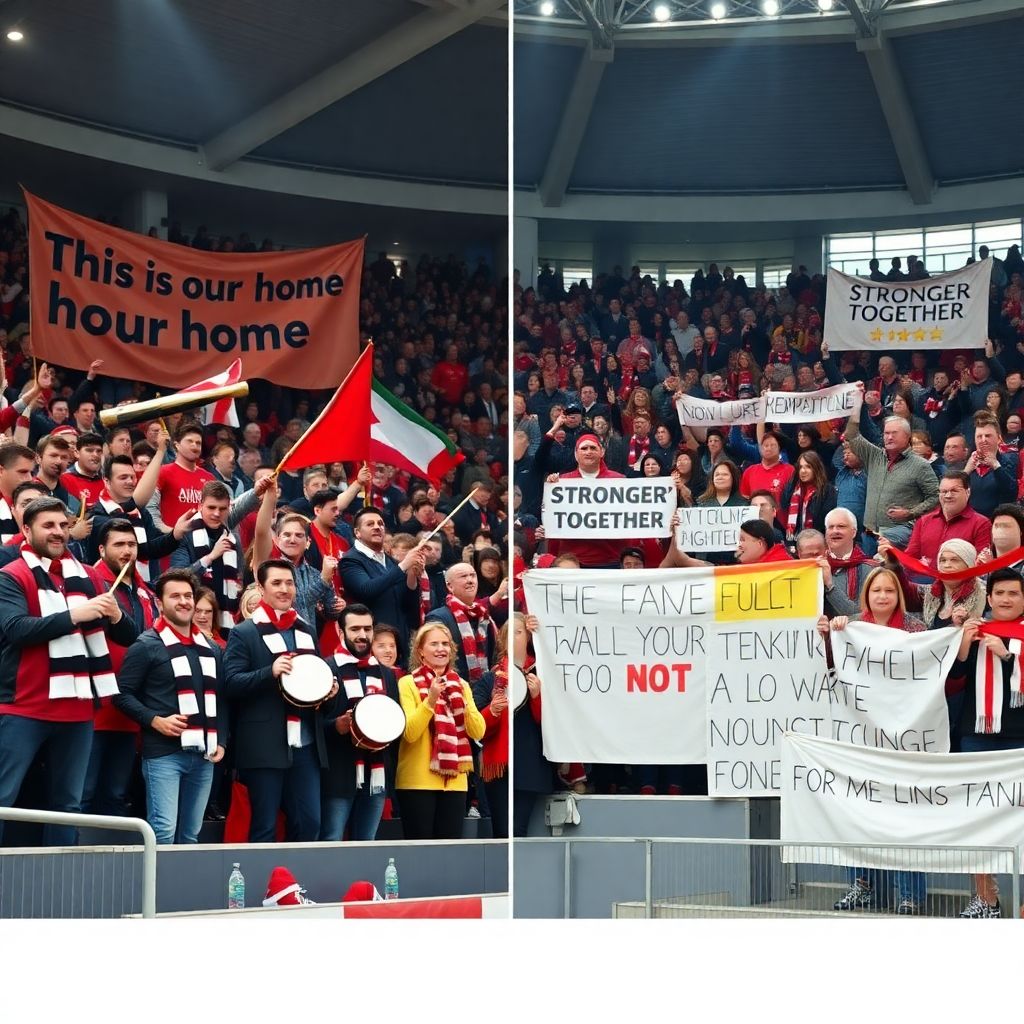 Баланс между агрессией и доброжелательностью в кричалках спортивных фанатов