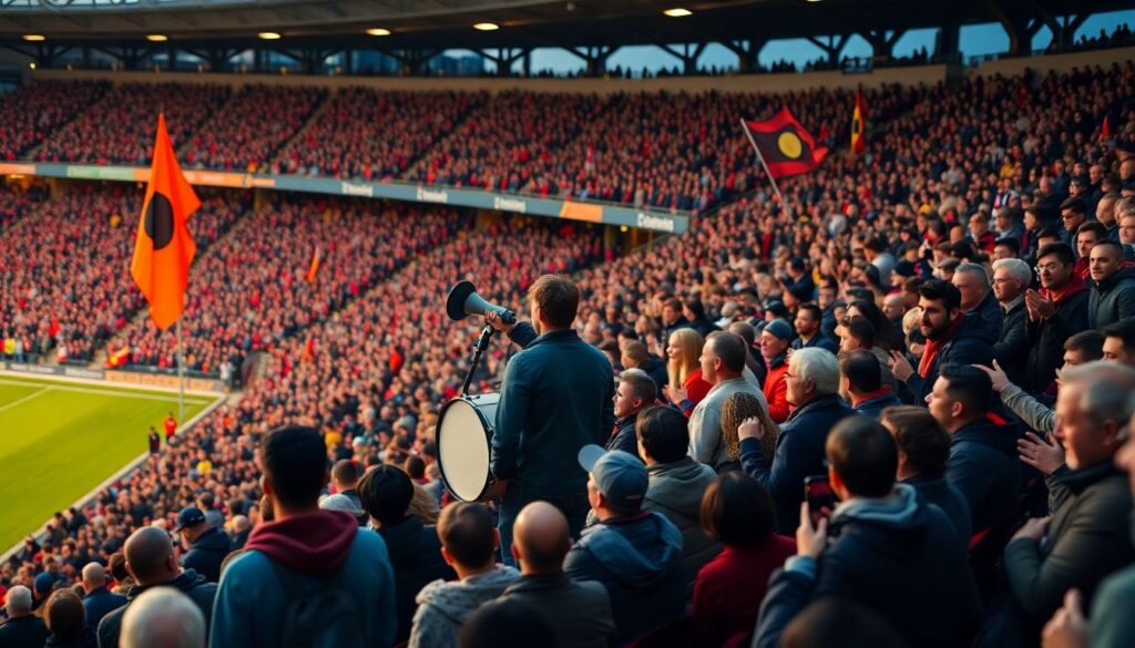 Истории о подпевании на трибунах и их влияние на atmosferу - иллюстрация