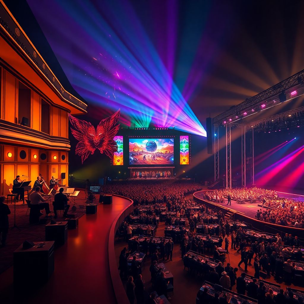 Как световые и музыкальные эффекты синхронизируются в современных перформансах