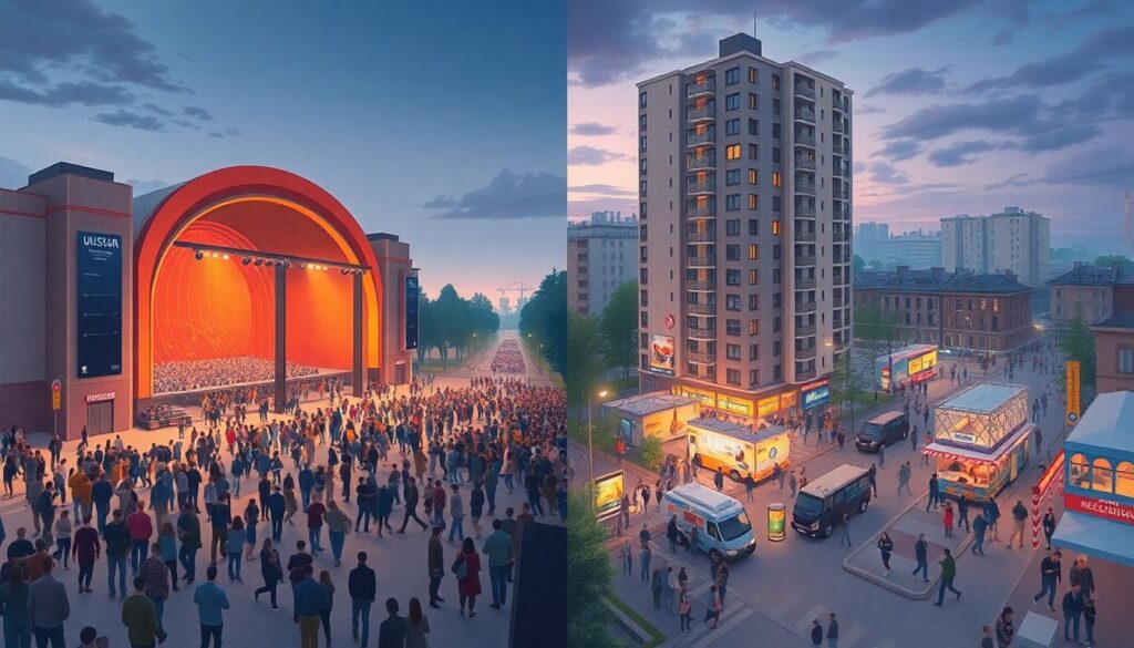 Фанаты и городской ландшафт: музыка как часть улиц - иллюстрация